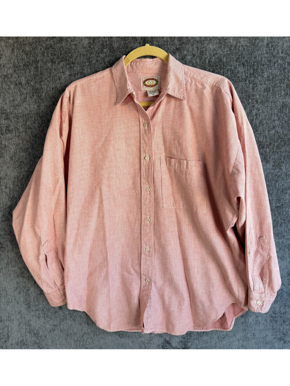 Vintage 80s Banana Republic Mill Valley Shirt Mens Medium Red Stripe USA